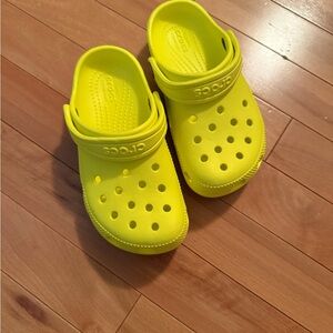 CROCS Kids Neon Yellow size 12